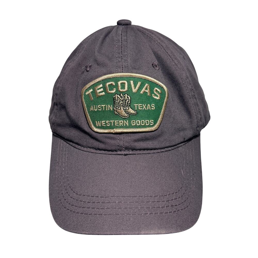 Tecovas Boots Strapback Hat Cap Gray Patch Austin Texas Cowboy Western Goods